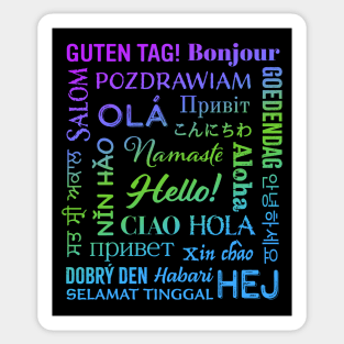 Hello in Different Languages Sticker